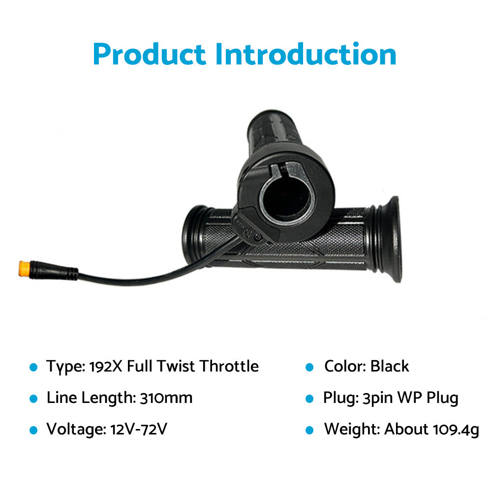 {{ Full Twist Throttle Electric Bike Ebike Right Hand 3Pin Bike Grip Twist Throttle }} - Buy Car Parts Online at {{ Kaka Auto Parts }}.