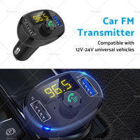 {{ Bluetooth-5. 0 Radio Car Kit Wireless FM Transmitter Dual USB Charger MP3 Player }} - Buy Car Parts Online at {{ Kaka Auto Parts }}.