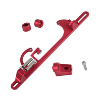 Throttle Cable Carb Bracket Carburetor Billet Aluminum Red Suitable For Carb 4150 / 4160