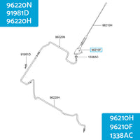 Roof Loop Antenna Base Assembly AM/FM Suitable For Hyundai Getz 2005-2010 96220-1C010