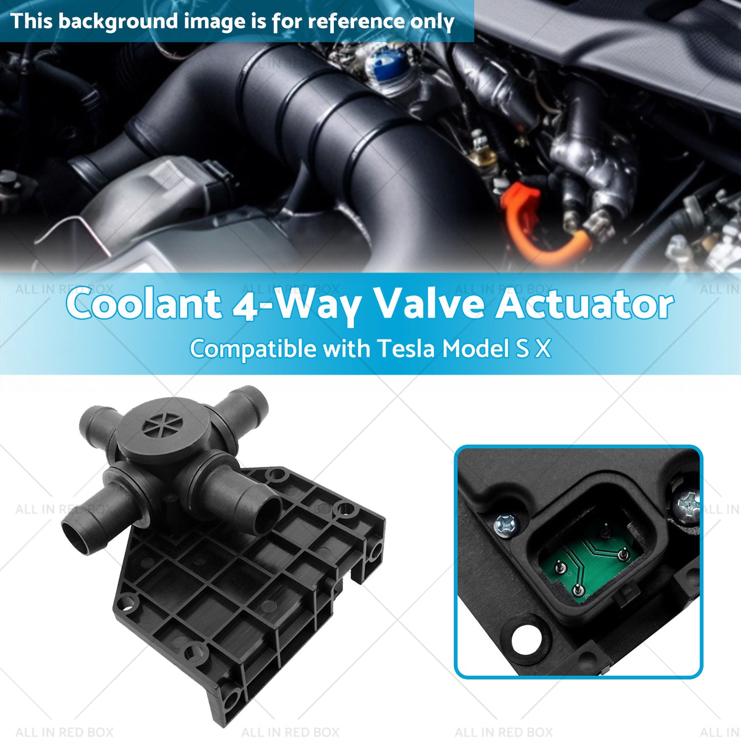 {{ Coolant 4-Way Valve Actuator Suitable for 2012-2017 Tesla Model S X 6007370-00-B }} - Buy Car Parts Online at {{ Kaka Auto Parts }}.