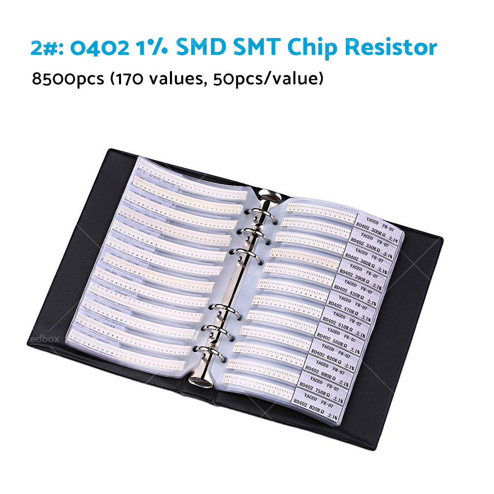{{ 1x 0201/0402/0603/0805/1206 SMD/SMT Capacitor Chip Resistor Samples Book Kit }} - Buy Car Parts Online at {{ Kaka Auto Parts }}.