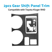 2pcs Carbon Fiber Gear Shift Console Trim Suitable For Toyota Kluger 08-13