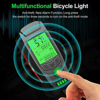 {{ USB Rechargeable LED Bicycle Headlight w/Horn Speedometer Bike Front Head Light }} - Buy Car Parts Online at {{ Kaka Auto Parts }}.