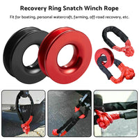 Recovery Ring Snatch Block Pulley 34749bs  and  Soft Shackle Tow Winch Rope Straps
