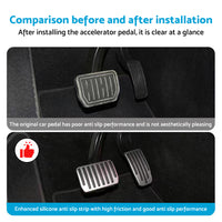 {{ Foot Pedals Aluminum Pads Cover Accessories Suitable for Tesla Model Y Model 3 }} - Buy Car Parts Online at {{ Kaka Auto Parts }}.