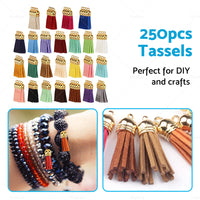 {{ 250PCS Keychain Ring Tassels Bulk Colored Leather Tassel Pendants Jewelry DIY }} - Buy Car Parts Online at {{ Kaka Auto Parts }}.