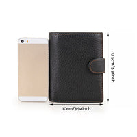 RFID Blocking Slim Leather Trifold Wallet With Credit Card Holder For Men