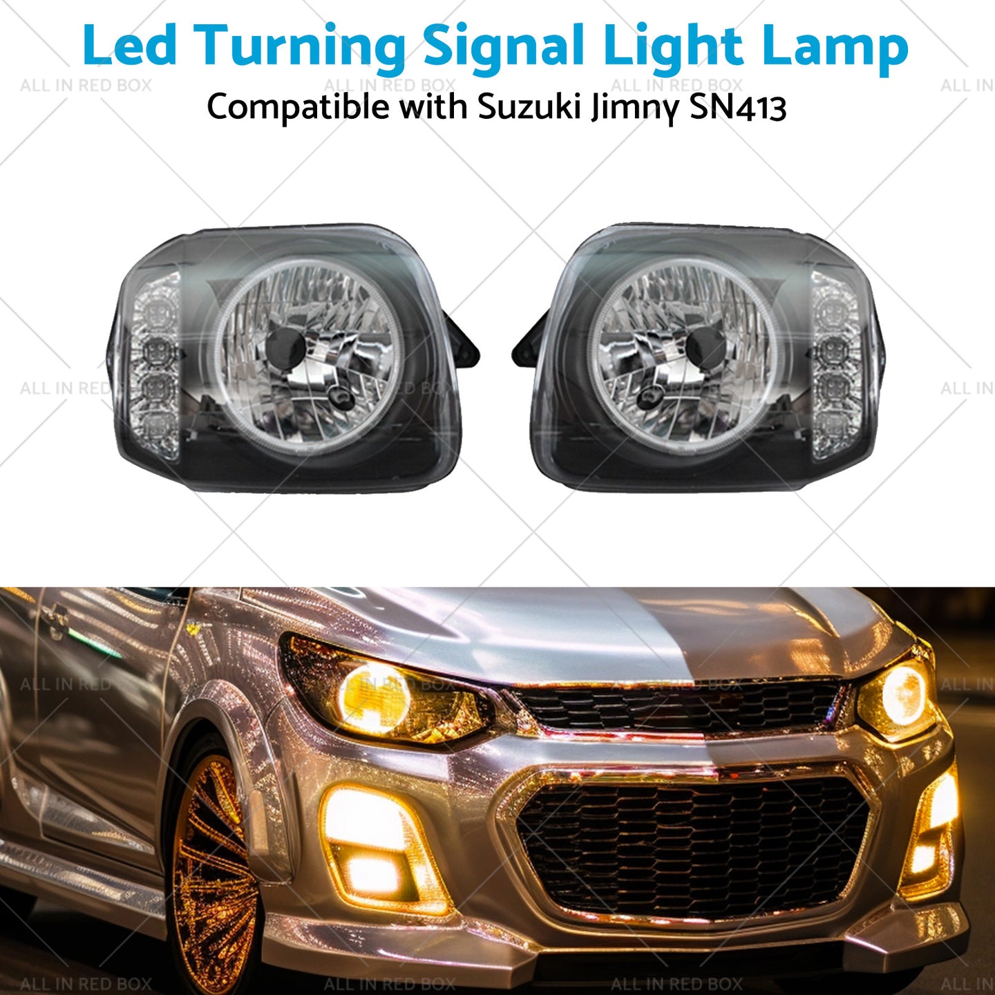 {{ Led Turning Signal Light Lamps  Angel Eyes  Suitablefor Suzuki Jimny SN413 98-17 }} - Buy Car Parts Online at {{ Kaka Auto Parts }}.