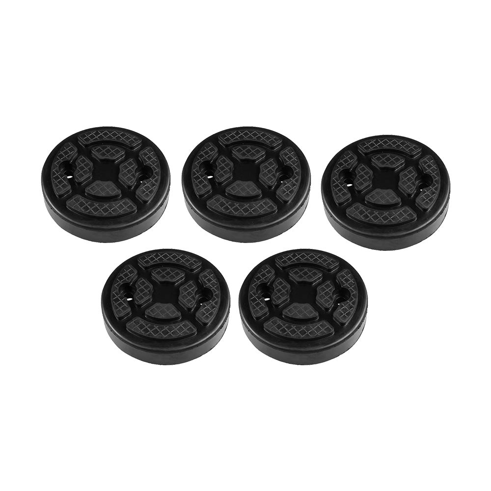 5x Universal Round Rubber Arm Lift Pads Suitable For Car Truck Auto Hoist Black