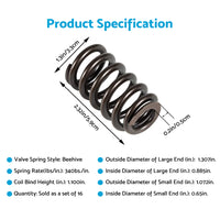Beehive Valve Spring Kit Suitable For LS Engines Up To 0.625 Inch Lift Rated