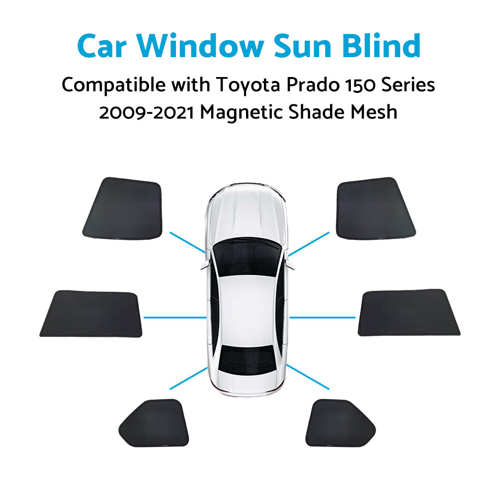 Magnetic Mesh Car Window Sun Shade Blind Suitable For Toyota Prado 150 Series 2009-2024