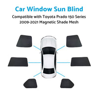 Magnetic Mesh Car Window Sun Shade Blind Suitable For Toyota Prado 150 Series 2009-2024