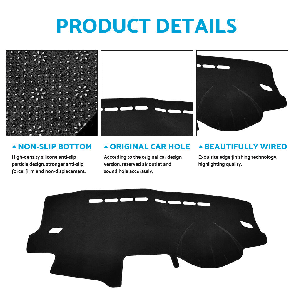 Dash Mat Cover Black Suitable For Volkswagen VW Polo 6R Series 2010-2017