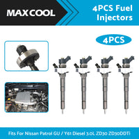 {{ 4PCS Fuel Injectors Fits For Nissan Patrol GU  or  Y61 Diesel 3. 0L ZD30 ZD30DDTi }} - Buy Car Parts Online at {{ Kaka Auto Parts }}.