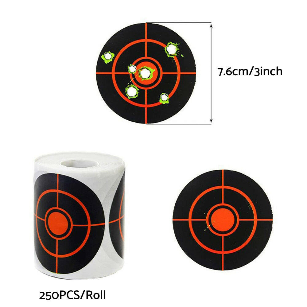 Self Adhesive Splatter Reactive Shooting Target Stickers 250x/Roll Suitable For Practice & Training