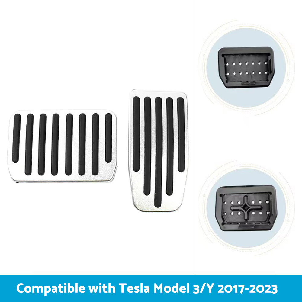 {{ Foot Pedals Aluminum Pads Cover Accessories Suitable for Tesla Model Y Model 3 }} - Buy Car Parts Online at {{ Kaka Auto Parts }}.
