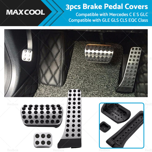 {{ 3PCS Brake Pedal Pad Cover Suitable For Mercedes C E S GLC GLE GLS CLS EQC Class }} - Buy Car Parts Online at {{ Kaka Auto Parts }}.