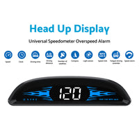 Car HUD Head-Up Display LCD Digital GPS Speedometer with Overspeed Alarm Universal