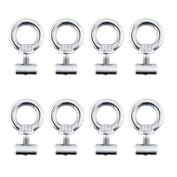 8x Awning Rail Stoppers & Track Screws Suitable For Boat / RV / Caravan Stainless Steel