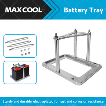 compare product Universal Aluminum Billet Battery Tray Hold Down Relocation Box Mount OEM 551181