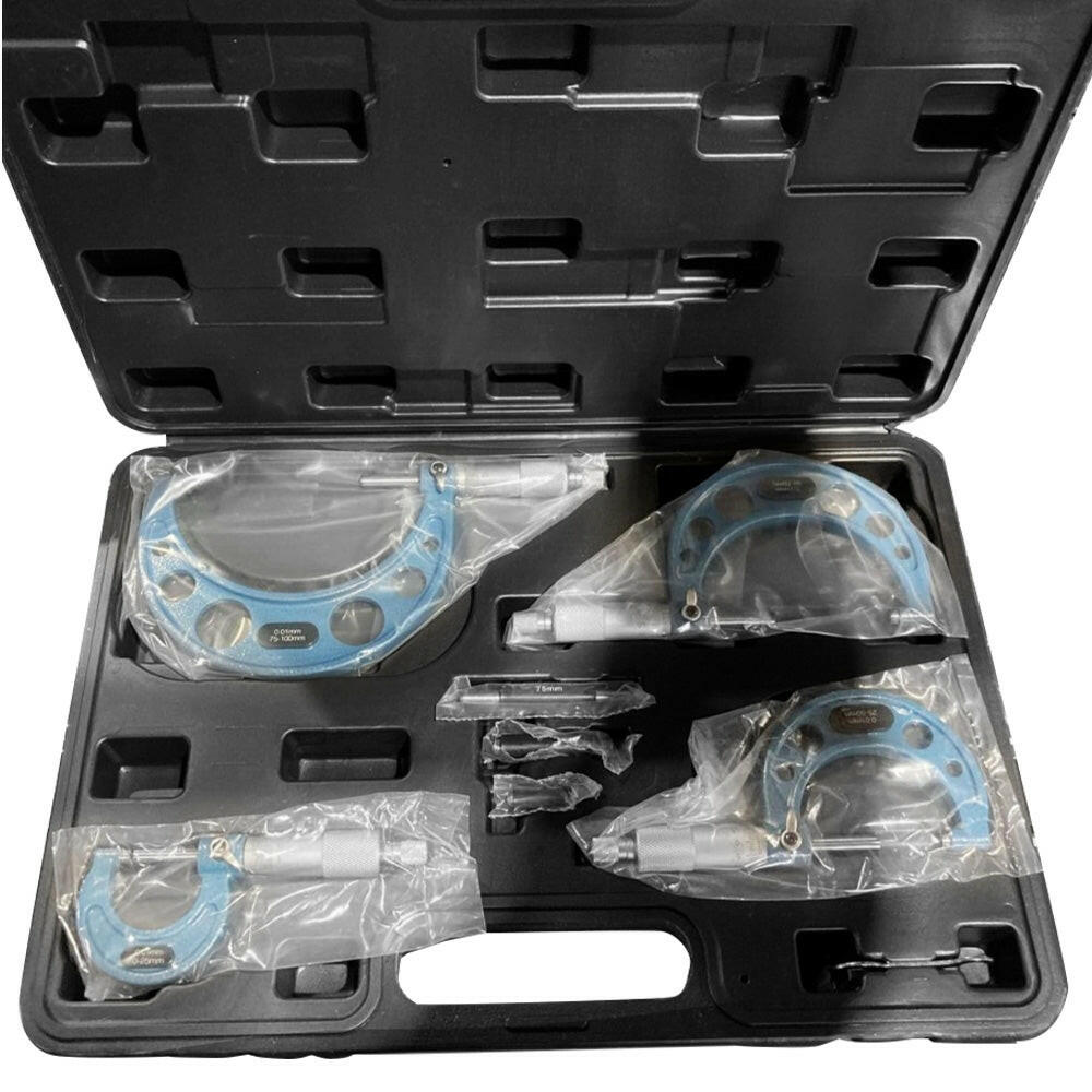 4x Outside Micrometer Set 0–100mm Carbide Tip Precision Measuring Tool 0.01mm Suitable For Machinist