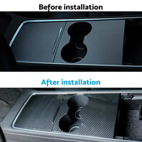 Carbon Fiber Style Center Control Panel Wrap Suitable For Tesla Model 3 / Model Y