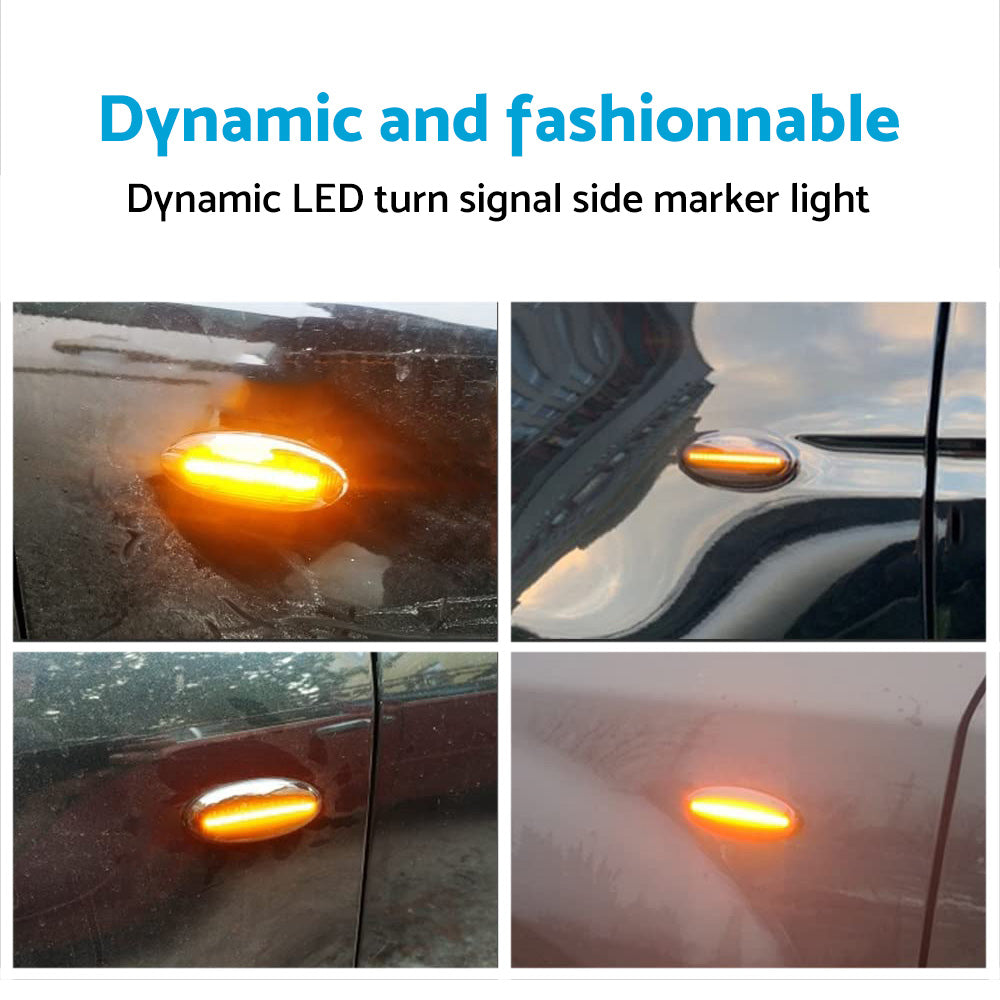 2x Dynamic Side Light Turn Signal Indicator Suitable For Nissan Navara D22 / NP300