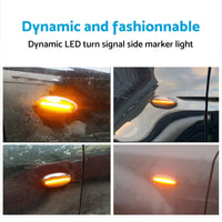 2x Dynamic Side Light Turn Signal Indicator Suitable For Nissan Navara D22 / NP300