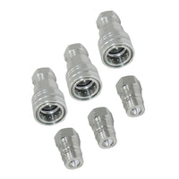 3 Sets 1 or 2 Inch BSP Hydraulic ISO Poppet Quick Release Couplings Suitable For Tractor