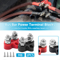 {{ Bus Bar Terminal Blocks Heavy Duty M8+M8 Positive Power Distribution Studs }} - Buy Car Parts Online at {{ Kaka Auto Parts }}.