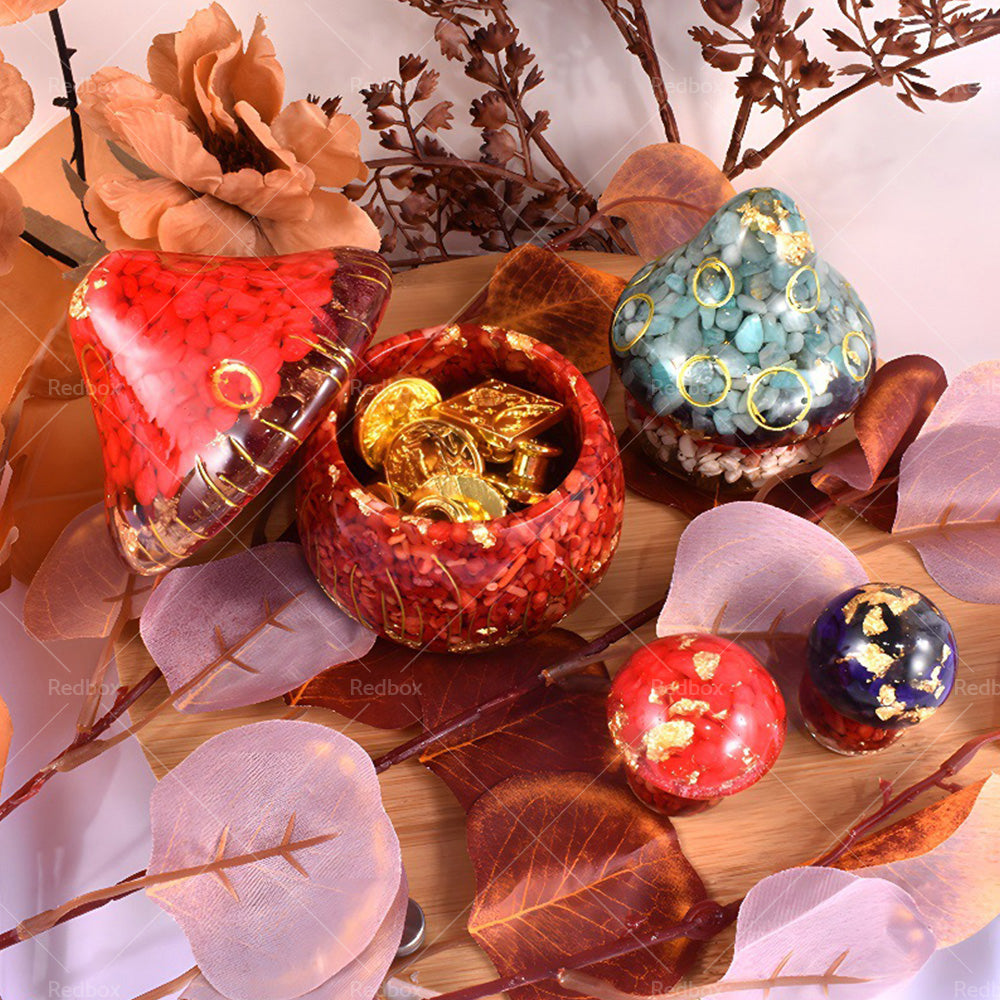 {{ Mushroom Jars with Lid Silicone Epoxy Resin Mold Storage Candy Jewelry Box DIY }} - Buy Car Parts Online at {{ Kaka Auto Parts }}.