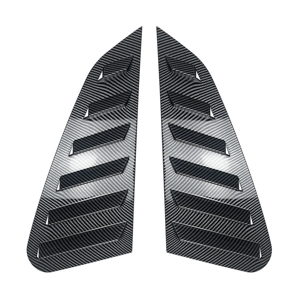 2x Carbon Fiber Style Rear Quarter Window Louvers Suitable For Subaru WRX 11-14