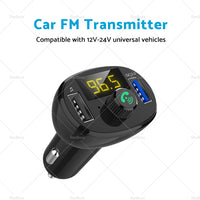 {{ Bluetooth-5. 0 Radio Car Kit Wireless FM Transmitter Dual USB Charger MP3 Player }} - Buy Car Parts Online at {{ Kaka Auto Parts }}.