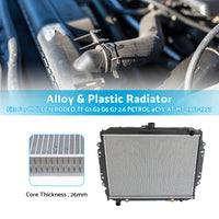 {{ RADIATOR FIT HOLDEN RODEO TF G1 G3 G6 G7 2. 6 PETROL 1987-1997 AUTO MANUAL }} - Buy Car Parts Online at {{ Kaka Auto Parts }}.