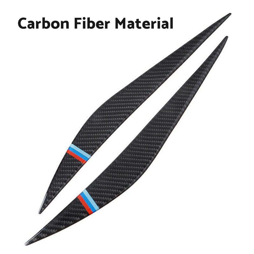 Carbon Fiber Eyelids Eyebrow Headlight Retrofit Accessories Suitable for BMW F30 3 Series