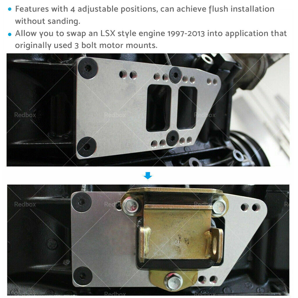{{ GM LS Engine Conversion Swap Bracket Motor Mount Adapter Plates for Chevy SBC }} - Buy Car Parts Online at {{ Kaka Auto Parts }}.