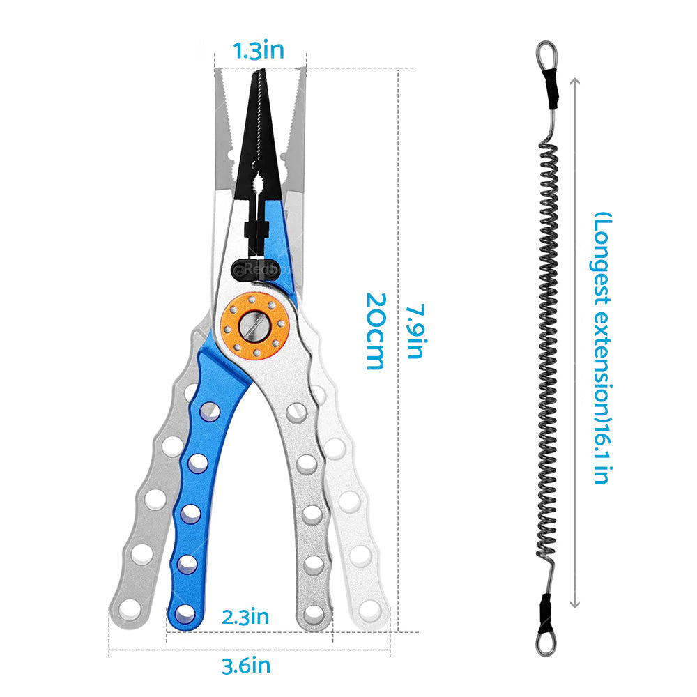 {{ 7. 9  Aluminium Fishing Pliers Hook Remover Line Cutting Mono Braid Fish Grip }} - Buy Car Parts Online at {{ Kaka Auto Parts }}.