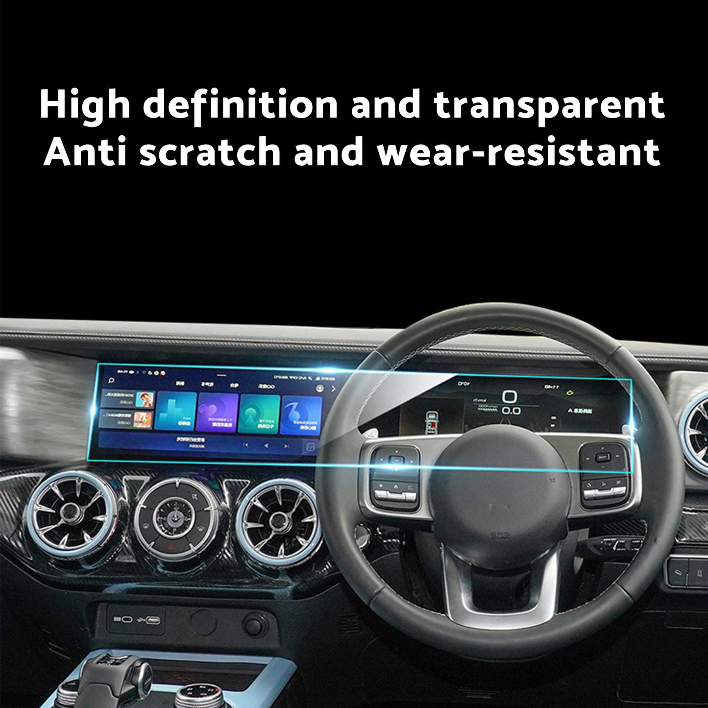 Center Console Screen Protector Tempered Glass Suitable For GWM Tank 300 2023-2024