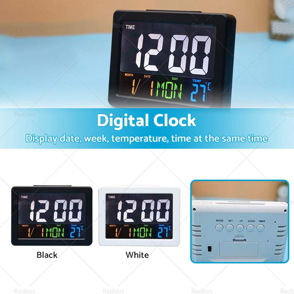 {{ Digital Home Large Big Jumbo LED Wall Desk Clock With Calendar Temperature AU }} - Buy Car Parts Online at {{ Kaka Auto Parts }}.