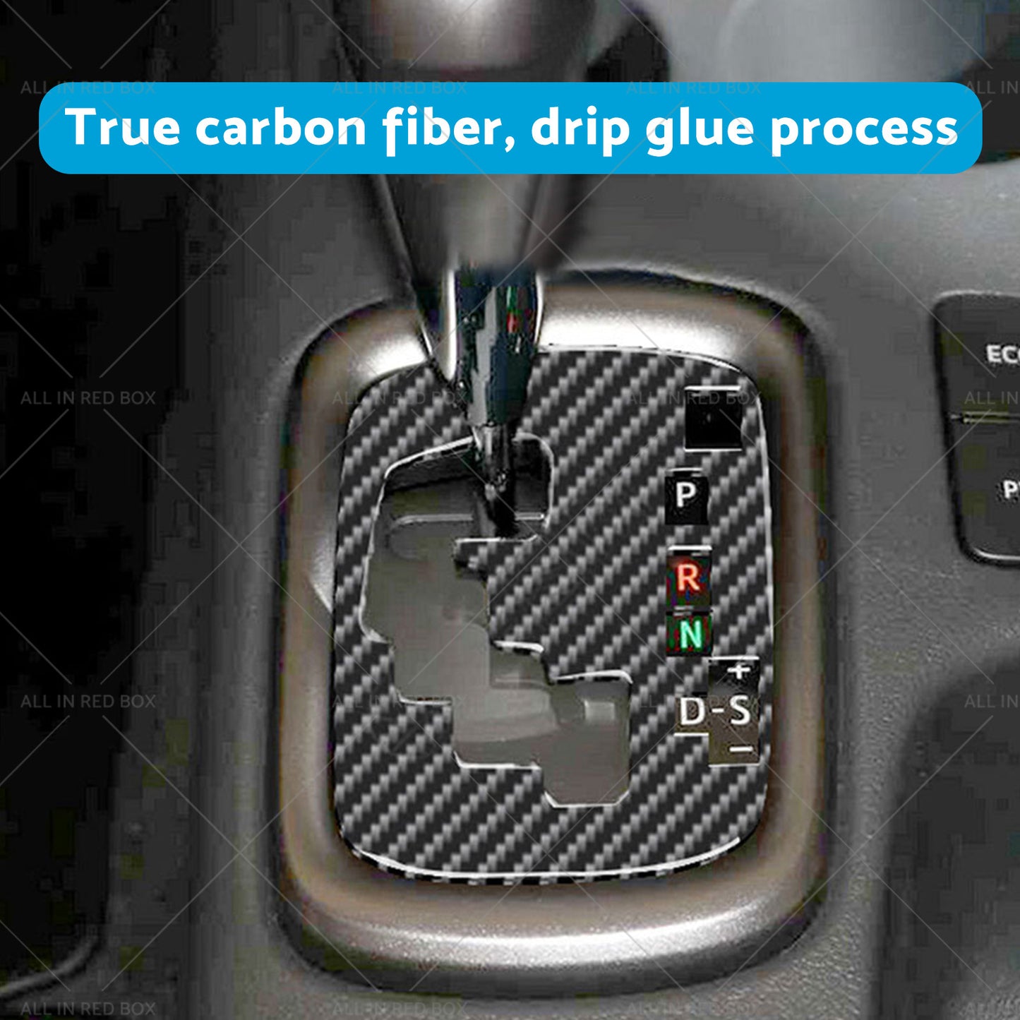 {{ Carbon Fiber Gear Shift Sticker Trim Suitable For Toyota Hilux Revo 15-23 RHD }} - Buy Car Parts Online at {{ Kaka Auto Parts }}.