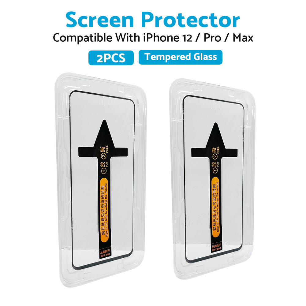 2x Tempered Glass Screen Protector Suitable For iPhone 12 Pro Max
