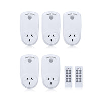 5 Packs Home Wireless Power Switch Mains Sockets & 2x Remote Controllers AU Plug