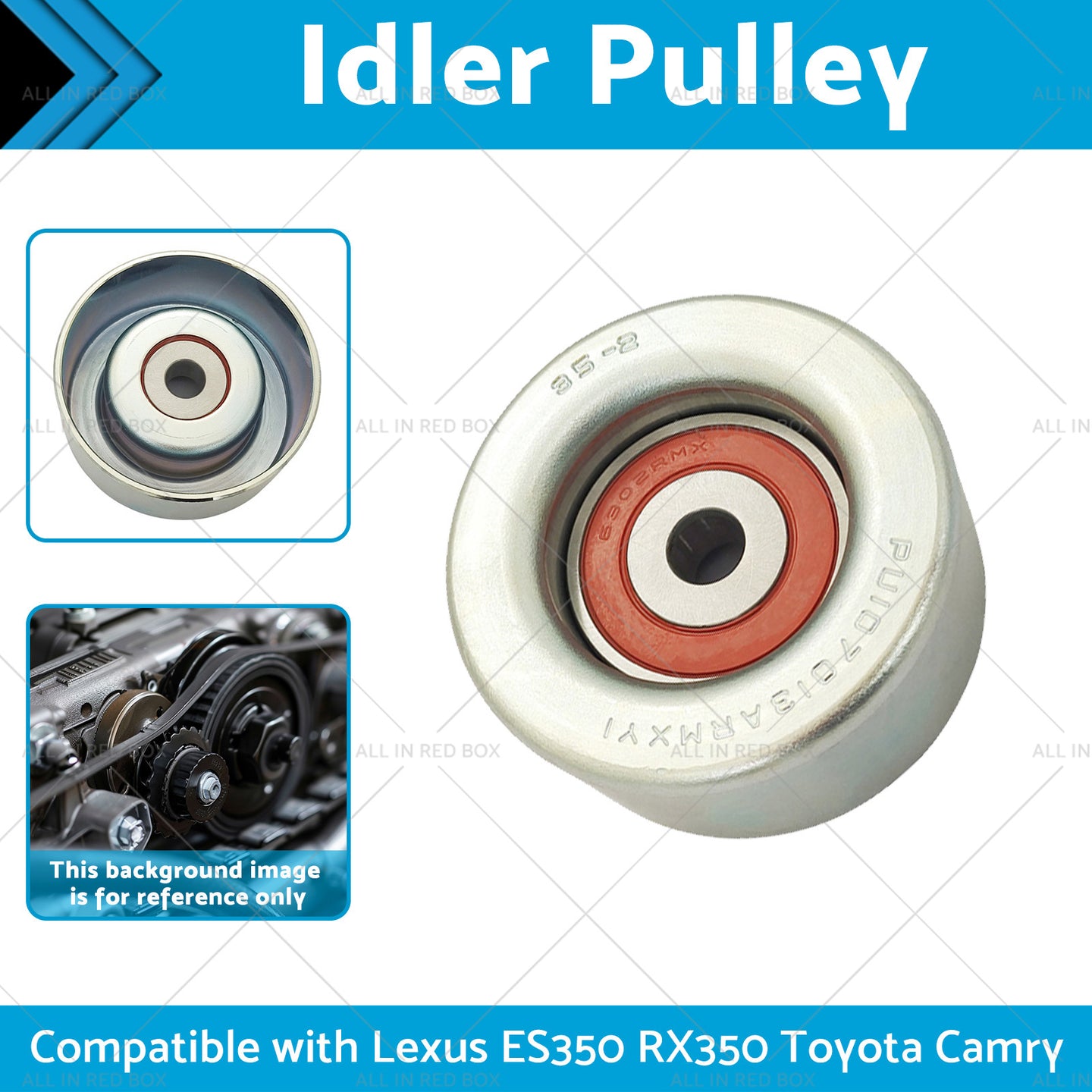 {{ Idler Pulley Suitable for Lexus ES350 RX350 Toyota Camry 2007-2021 16604-31020 }} - Buy Car Parts Online at {{ Kaka Auto Parts }}.