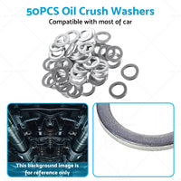 {{ 50PCS Car Engine Oil Crush Washers Drain Plug Gaskets ID 14mm , OD 22mm Aluminum }} - Buy Car Parts Online at {{ Kaka Auto Parts }}.