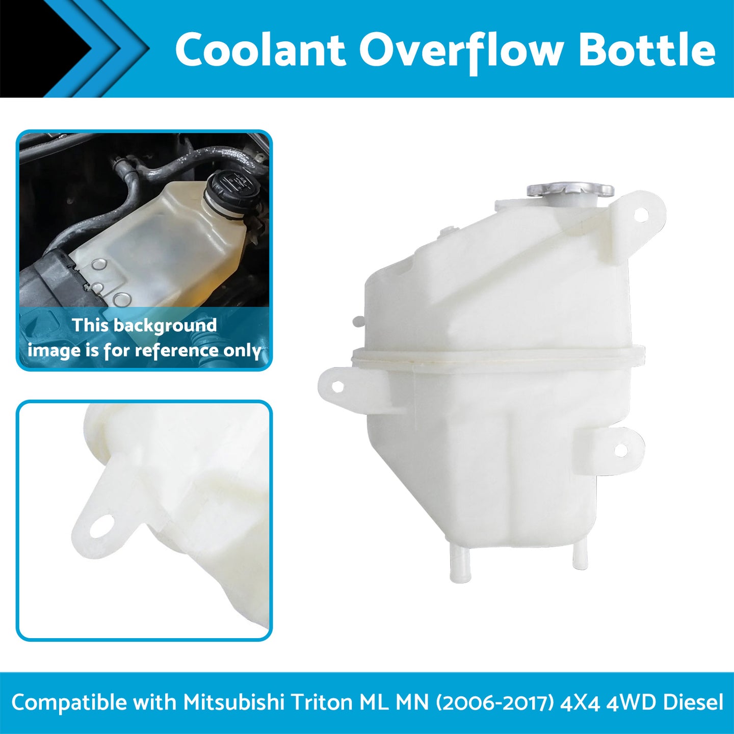 {{ Radiator Expansion Bottle Overflow Tank fit MITSUBISHI DELICA L400 WA 4M40 94-05 }} - Buy Car Parts Online at {{ Kaka Auto Parts }}.