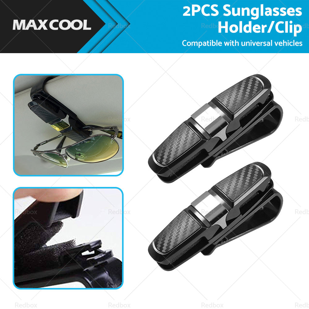 {{ 2pcs Car Glasses Holder Clip Case Sunglasses Eyeglasses Ticket Card Clip Holder }} - Buy Car Parts Online at {{ Kaka Auto Parts }}.