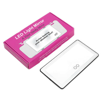 compare product Sun Visor Makeup Cosmetic Mirror Set with 3-Type 60 LED Light 26x13cm Black Suitable For Universal Cars