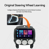 Android 13 Head Unit 9'' Apple CarPlay Bluetooth Suitable For Mazda 2 2007-2014