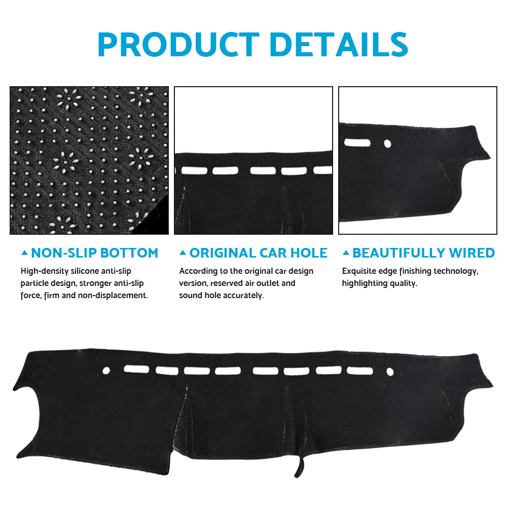 {{ Non-Slip Dash Mat Suitable For Suzuki Jimny 2019-2022 Dashboard Cover Black }} - Buy Car Parts Online at {{ Kaka Auto Parts }}.